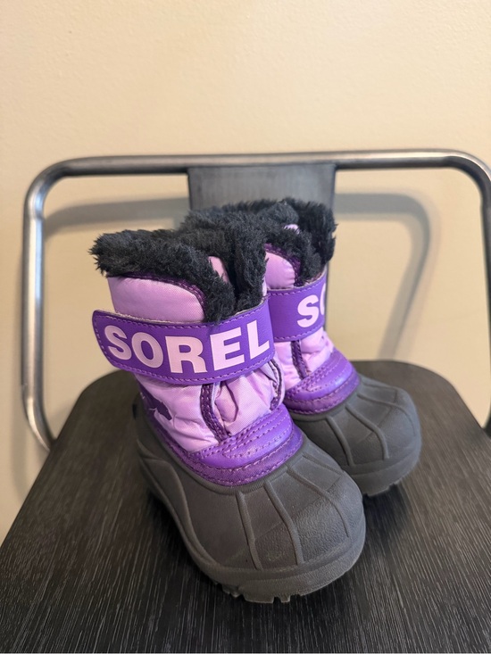 Sorel Other - Sorel Snow Commander Toddler Boots Kids Size 4 Purple Gumdrop Winter